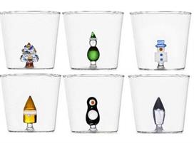 SET 6 BICCHIERE ACQUA ASS. NATALE