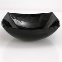 INSALATIERA DELICE VETRO BIANCA/NERA 24CM