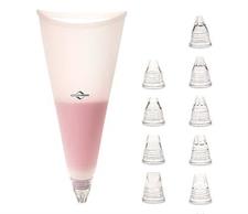 SAC A POCHE SILICONE 22CM + 9 BOCCHETTE +