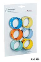 CONFEZIONE 6 LEGATOVAGLIOLI PLASTICA COLORATI