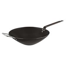 PADELLA WOK FERRO M.LUNGO+M.CORTO 32CM H.10CM