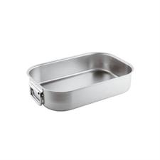 TORTIERA RETTANGOLARE ROSTIERA INOX 35X25XH.8CM