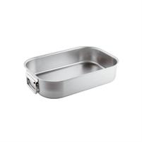 TORTIERA RETTANGOLARE ROSTIERA INOX 35X25XH.8CM