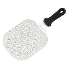 PALA PIZZA MANICO CORTO INOX FORATA 22X18CM