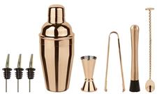 SET REGALO COCKTAIL MIXOLOGY INOX 8PZ RAME