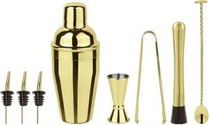 SET REGALO COCKTAIL MIXOLOGY INOX 8PZ ORO