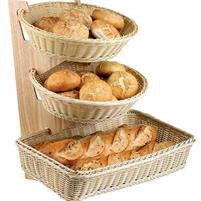 ESPOSITORE CESTE BUFFET VUOTO 3PIANI LEGNO