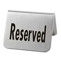 SET 2 TARGHETTA DA TAVOLA RESERVED INOX