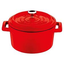 CASSERUOLA TONDA ALTA CC GHISA SMALT. ROSSA 20CM