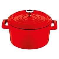 CASSERUOLA TONDA ALTA CC GHISA SMALT. ROSSA 24CM