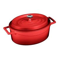 CASSERUOLA OVALE CC GHISA SMALTATA ROSSA 29CM