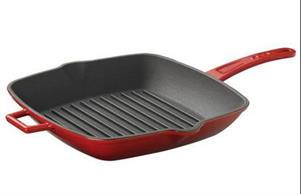 BISTECCHIERA GHISA SMALTATA ROSSA QUADRA 26X26