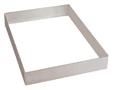 FASCIA RETTANGOLARE FISSA INOX 40X30X5