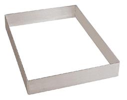 FASCIA RETTANGOLARE FISSA INOX 40X30X5