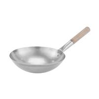 PADELLA WOK FERRO MANICO LEGNO D.35,5CM H.11CM