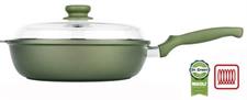 PADELLA FONDA ANTIADERENTE DR.GREEN C/C VETRO 28