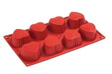 STAMPO MUFFIN CUORE SILICONE 8 IMPRONTE