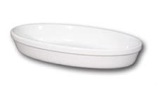 PIROFILA OVALE ETRUSCA PORCELLANA BIANCA 28X17,5