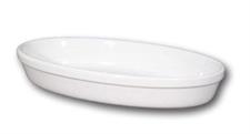 PIROFILA OVALE ROMA PORCELLANA BIANCA 32X20CM