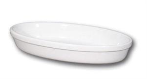 PIROFILA OVALE ROMA PORCELLANA BIANCA 32X20CM
