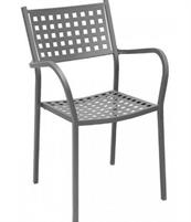 SEDIA CON BRACCIOLI POLTRONA METALLO ALICE