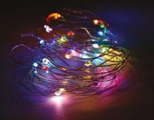 100 NANO LED MULTICOLOR BATTERIA 4.95MT CON TIME