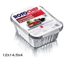 VASCHETTA ALLUMINIO 2 PORZIONI CON COPERCHIO 5PZ