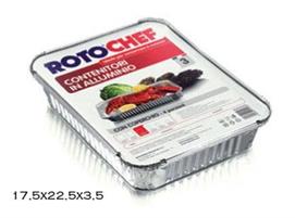 VASCHETTA ALLUMINIO 4 PORZIONI CON COPERCHIO 3PZ