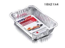 VASCHETTA ALLUMINIO 3 PORZIONI SENZA COP. 4PZ