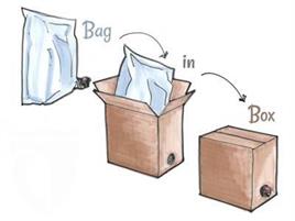 SCATOLA BAG IN BOX 5LT EFFETTO LEGNO CON SACCA