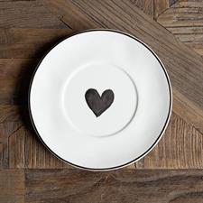 SET 2 PIATTO COLAZIONE SD CUORE GRIGIO