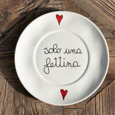 SET 2 PIATTO DOLCE SOLO UNA FETTINA 21CM