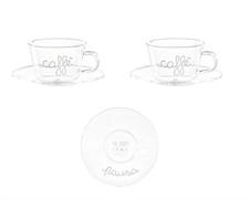 SET 2 TAZZA CAFFE' C/P VETRO SD PAUSA CAFFE'
