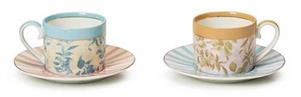 SET 2 TAZZA CAFFE' C/P DECORATE