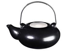 TEIERA GIAPPONESE PORCELLANA NERA M.METALLO