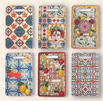 TAGLIERE MELAMINA 24X15CM DECORI MISTI