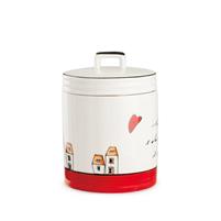 BARATTOLO LE CASETTE PORCELLANA M ROSSO D11XH15