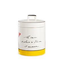 BARATTOLO LE CASETTE PORCELLANA M GIALLO D11XH15