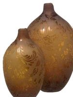 VASO FIORI VETRO AMBRA 26CM