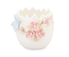 VASO CONTENITORE CON FIORI POR