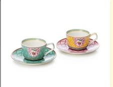 SET 2 TAZZA CAFFE' C/P DECORATE