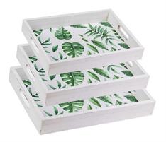 SET 3 VASSOI TROPICAL LEAVES