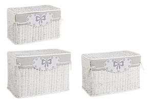 SET 3 PORTAOGGETTI KIS GRIGIO