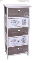 MOBILETTO FOGLIE FIORI 5 CASSETTI
