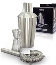 SET REGALO COCKTAIL 500ML INOX 3PZ NERO-ORO