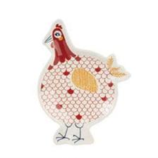 VASSOIO GALLINA ROSSO 25X18CM