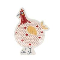 VASSOIO GALLINA ROSSO 25X18CM
