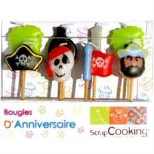 CONFEZIONE 8 CANDELINE PIRATI