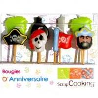 CONFEZIONE 8 CANDELINE PIRATI