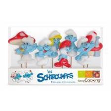 CONFEZIONE 8 CANDELINE PUFFI